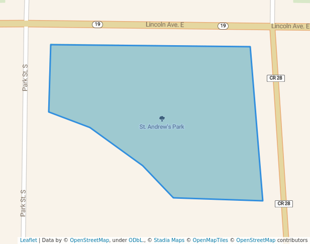 walking in St. Andrew's Park map in Fairfax