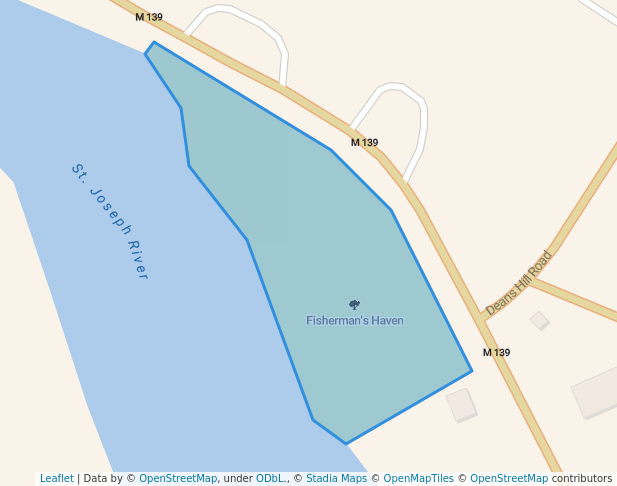 walking in Fisherman's Haven map in Berrien Springs