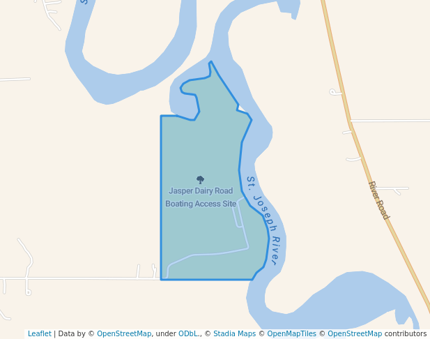 walking in Jasper Dairy Road Boating Access Site map in Sodus Township