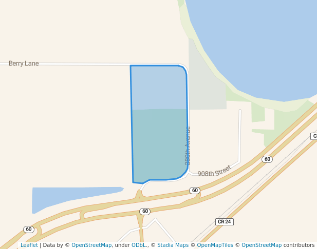 walking in Heron Lake Memorial Field map in Heron Lake