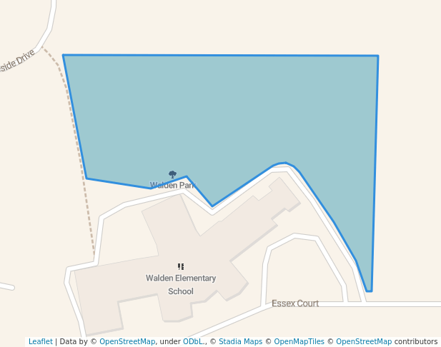 walking in Walden Park map in Deerfield