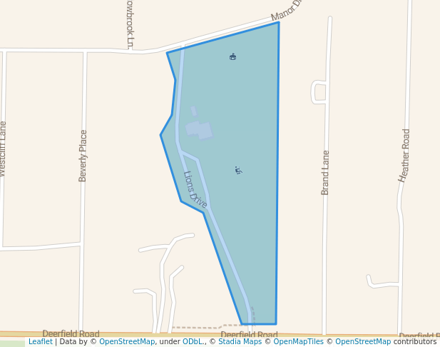 walking in Deerspring Park map in Deerfield