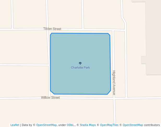 walking in Charlotte Park map in Fairmont