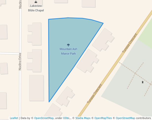 walking in Mountain Ash Manor Park map in Fraser Lake