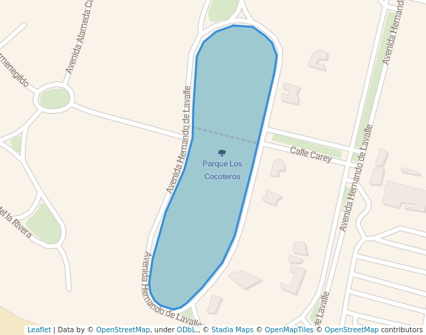 walking in Parque Los Cocoteros map in Chorrillos