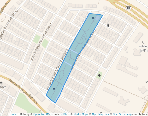 walking in 개나리 공원 map in Hwaseong-si