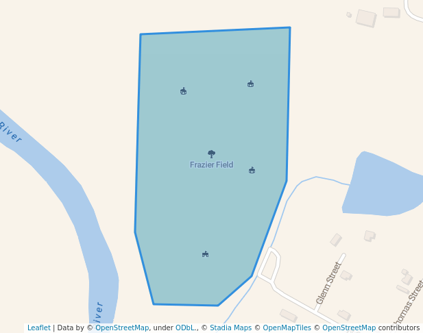 walking in Frazier Field map in Louisburg