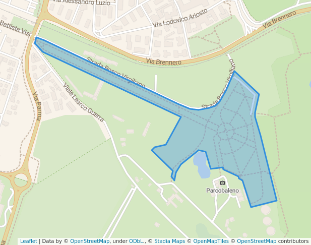 walking in Bosco Virgiliano map in Mantova