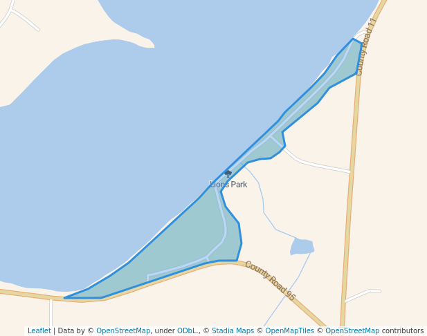 walking in Lions Park map in Sauk Centre