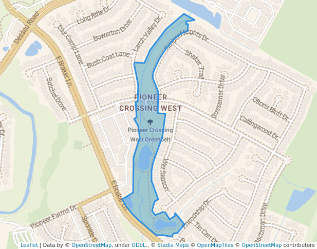 Pioneer Crossing West Greenbelt