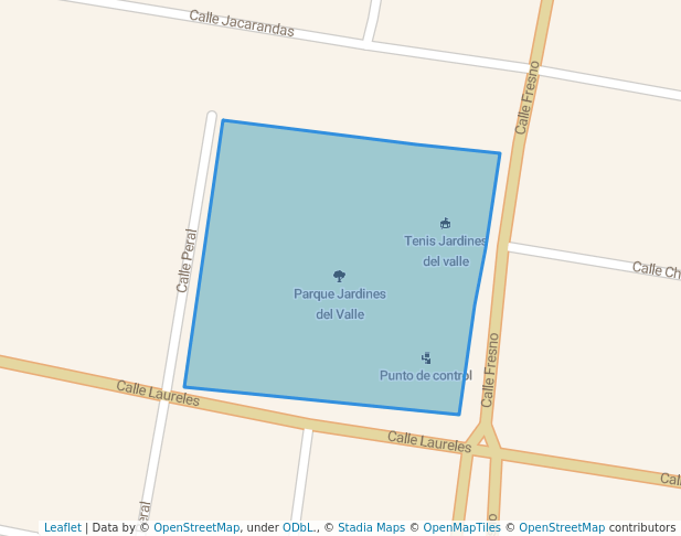 walking in Parque Jardines del Valle map in San Juan del Río