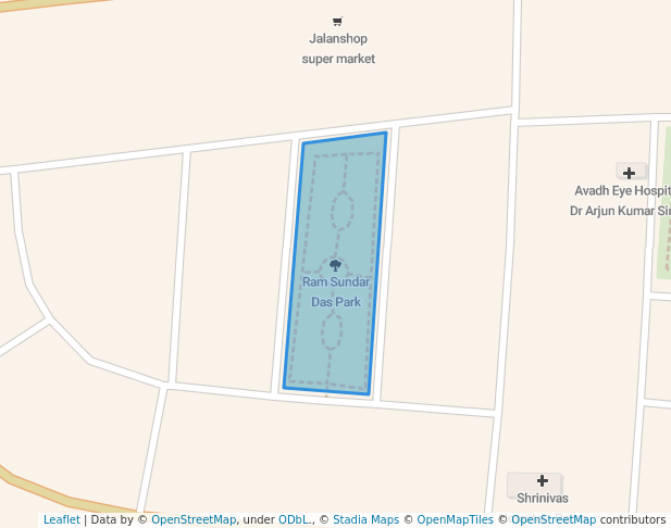 walking in Ram Sundar Das Park map in Patna