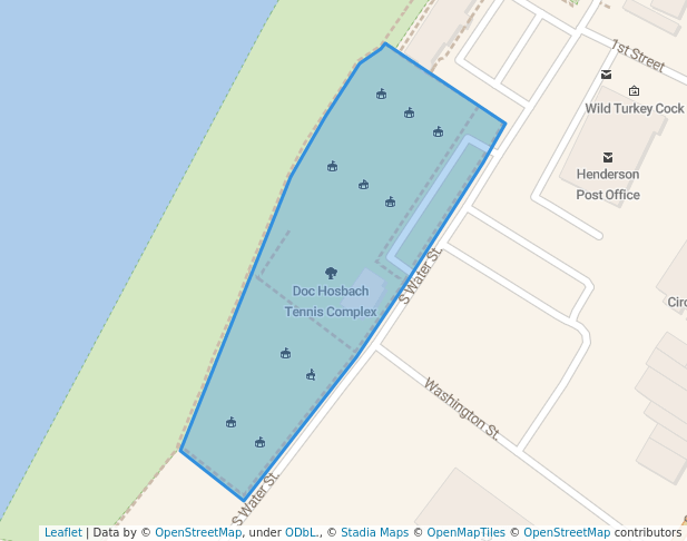 walking in Doc Hosbach Tennis Complex map in Henderson