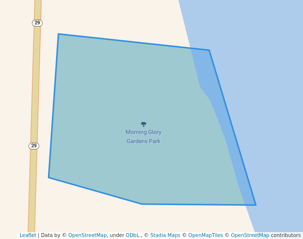 walking in Morning Glory Gardens Park map in Glenwood