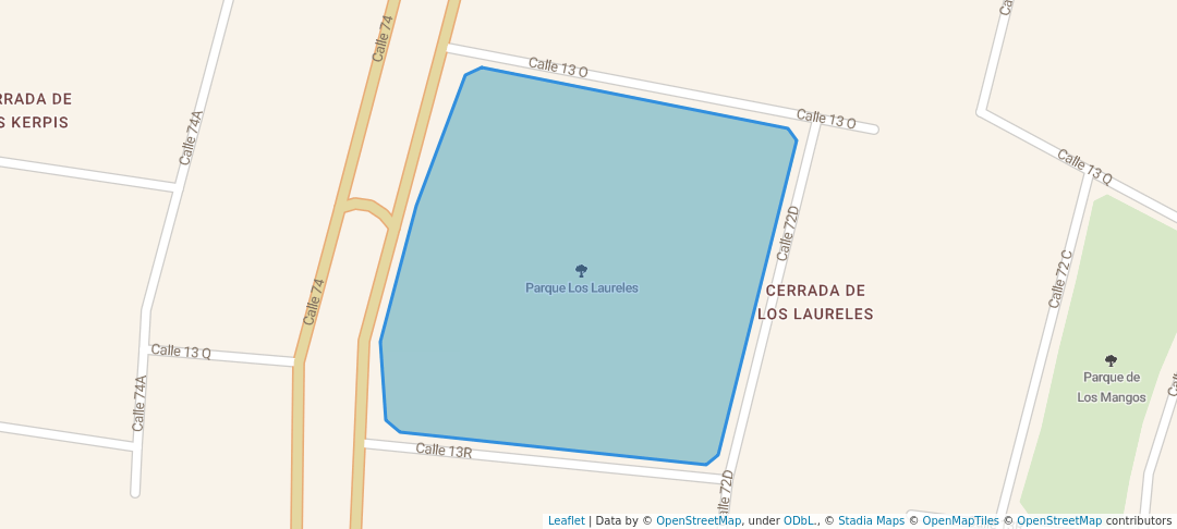 walking in Parque Los Laureles map in Caucel