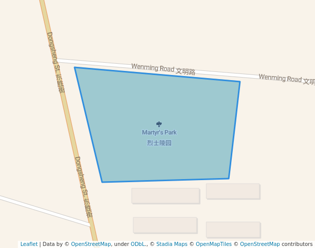 walking in Martyr's Park map in Shi Jia Zhuang Shi