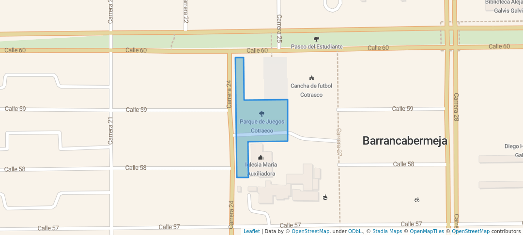 walking in Parque de Juegos Cotraeco map in Barrancabermeja