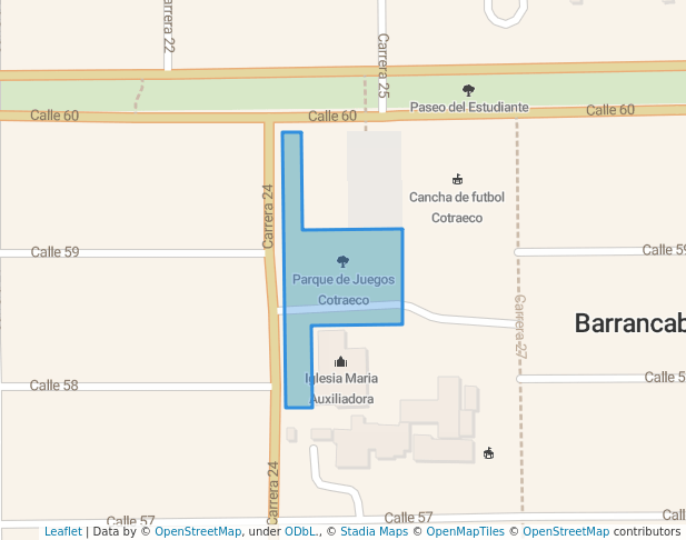 walking in Parque de Juegos Cotraeco map in Barrancabermeja