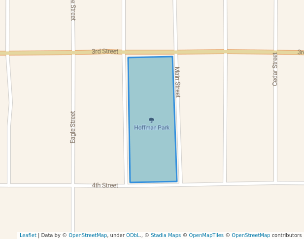 walking in Hoffman Park map in Westside