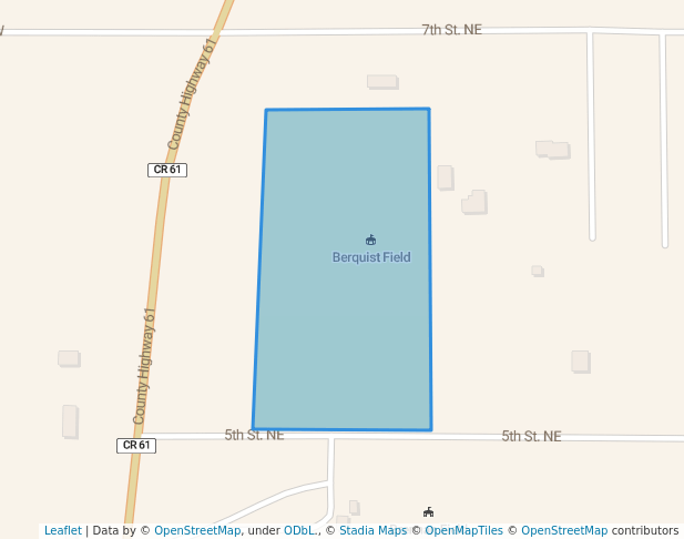 walking in Legion Park map in Hinckley