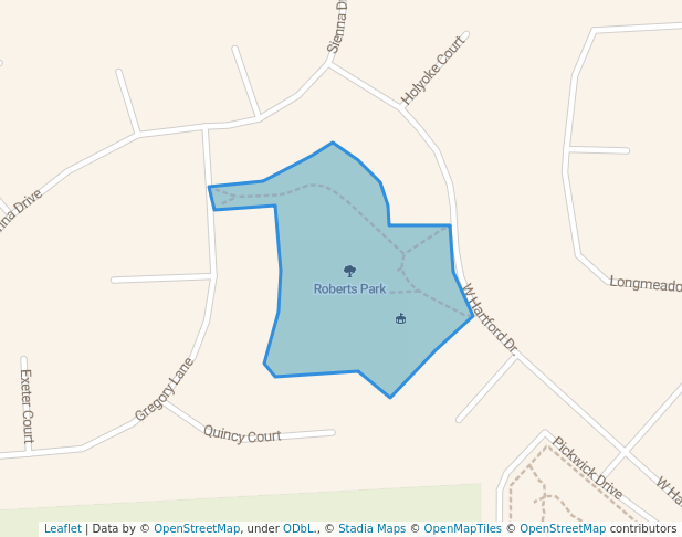 walking in Joseph Roberts Park map in Schaumburg
