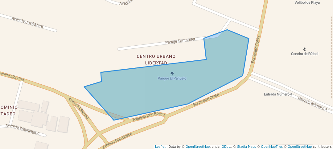 walking in Parque El Pañuelo map in San Salvador