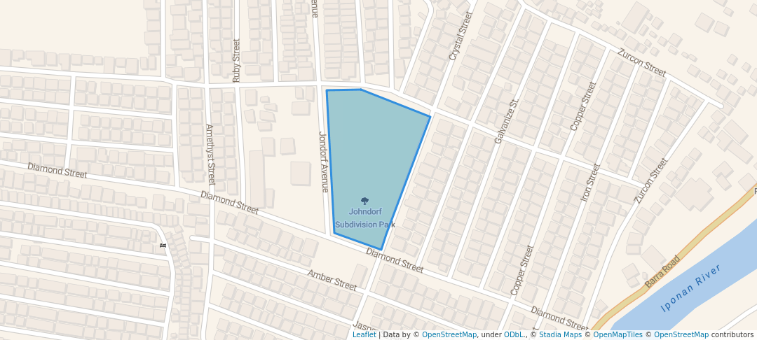 walking in Johndorf Subdivision Park map in Opol