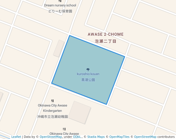 walking in 黒潮公園 map in Okinawa