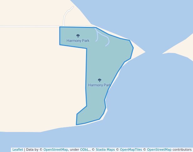 walking in Harmony Park map in Clarks Grove