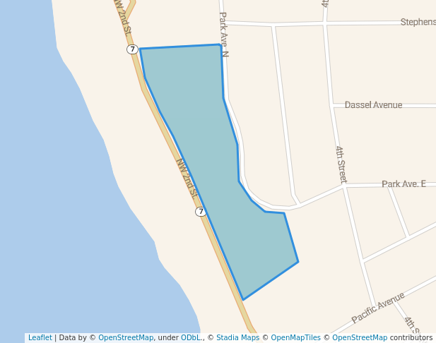 walking in Nielson Park map in Ortonville