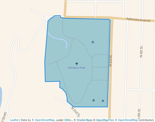 walking in Windom Park map in Montevideo