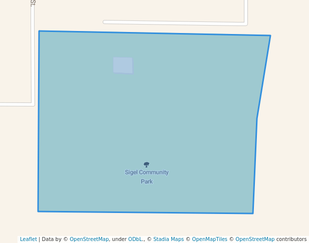 walking in Sigel Community Park map in Sigel