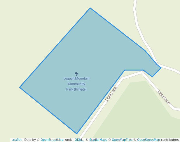 walking in Legualt Mountain Community Park (Private) map in Conifer