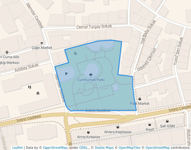 walking in Cumhuriyet Parkı map in İzmit