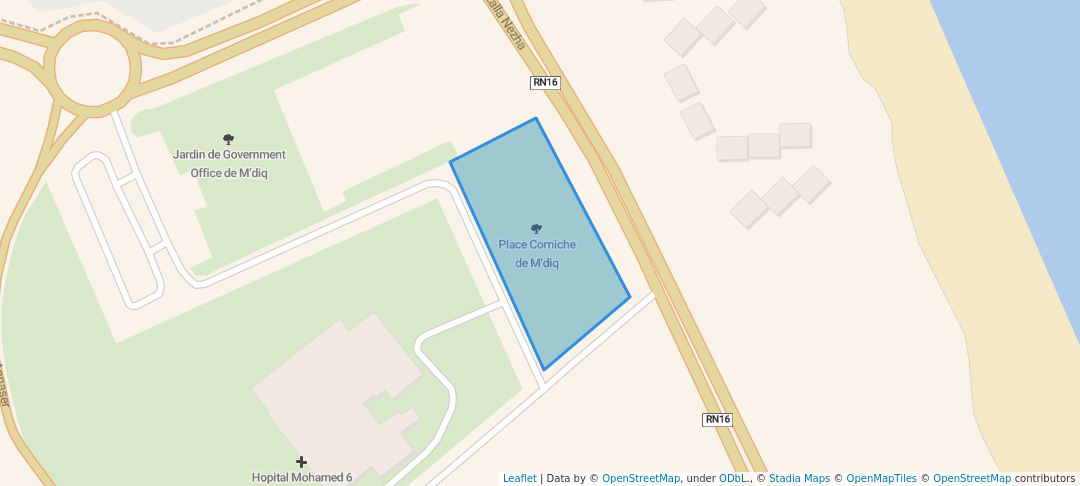 walking in Place Corniche de M'diq map in M'diq