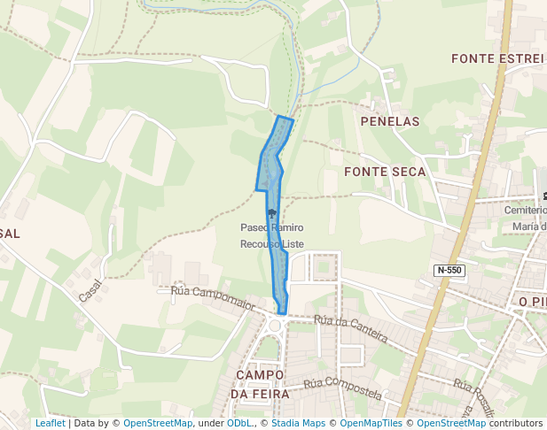 Paseo Ramiro Recouso Liste in Ordes | Map and Routes