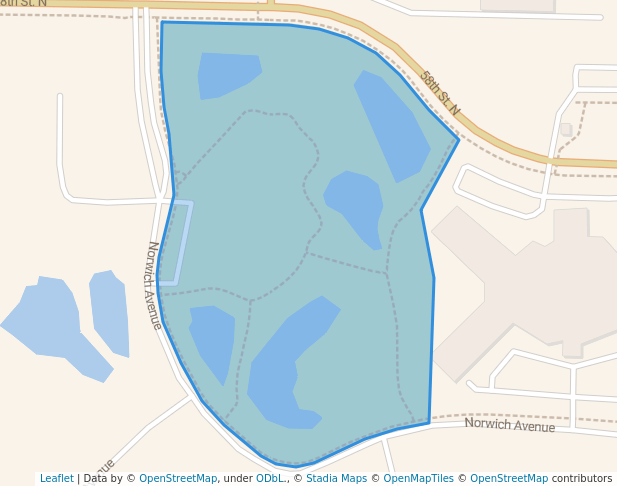 walking in Autumn Hills Park map in Oak Park Heights