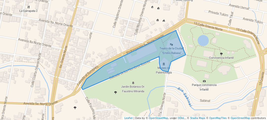 walking in Parque De Hombres Ilustres map in Las Delicias