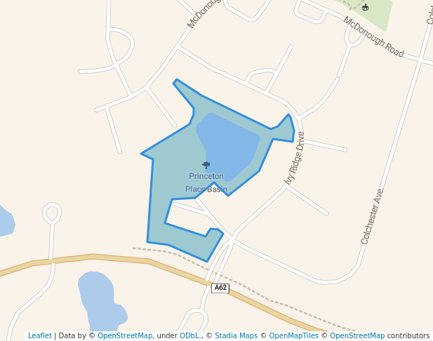 walking in Princeton Place Basin map in Hoffman Estates