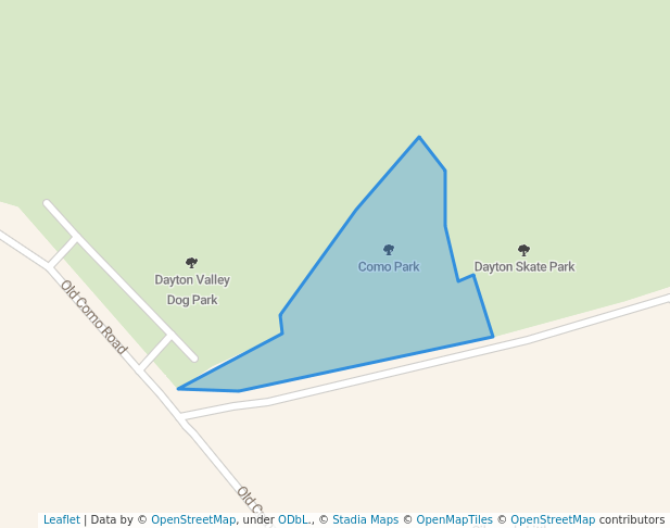 walking in Como Park map in Dayton