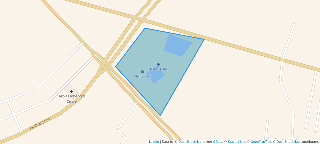 walking in Nehru Park map in Akola