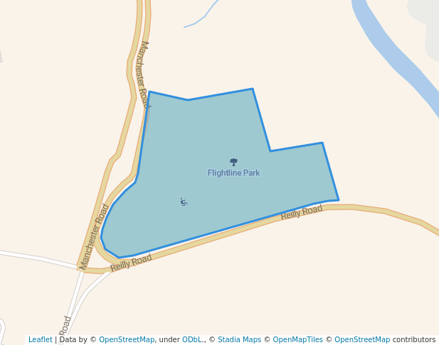 walking in Flightline Park map in Pope Field