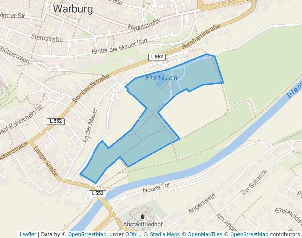 walking in Diemelaue map in Warburg