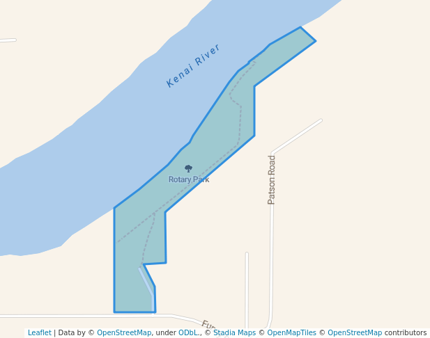 walking in Rotary Park map in Soldotna
