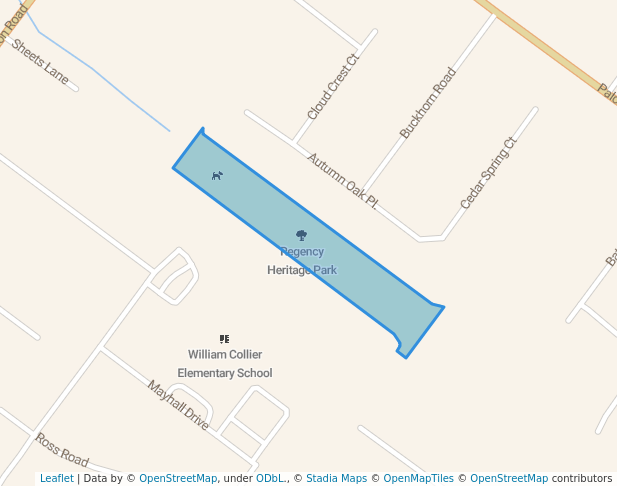 walking in Regency Heritage Park map in Wildomar