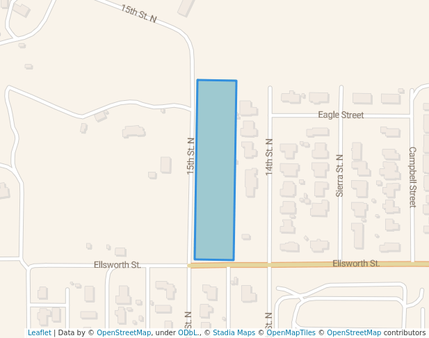 walking in Cottonwood City Park map in Vale