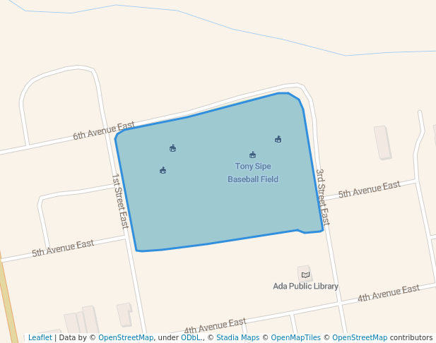 walking in Dekko Park map in Ada