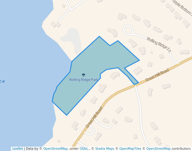 walking in Rolling Ridge Park map in Sandwich