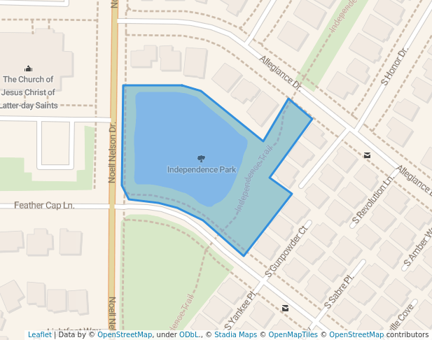 walking in Independence Park map in Bluffdale
