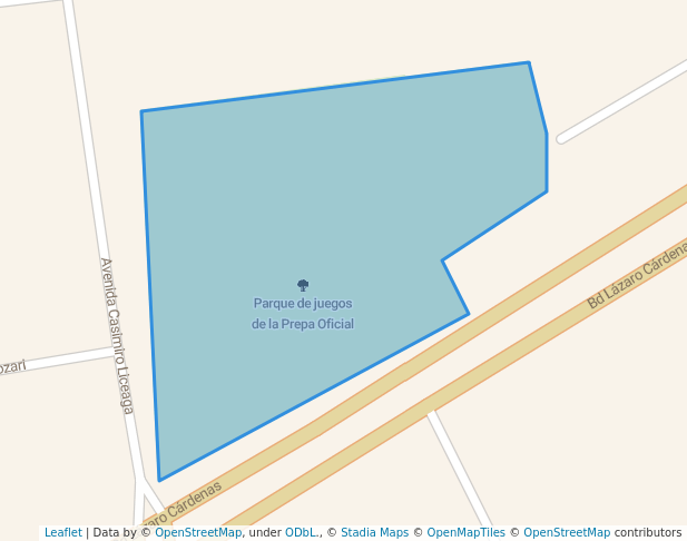 walking in Parque de juegos de la Prepa Oficial map in Irapuato
